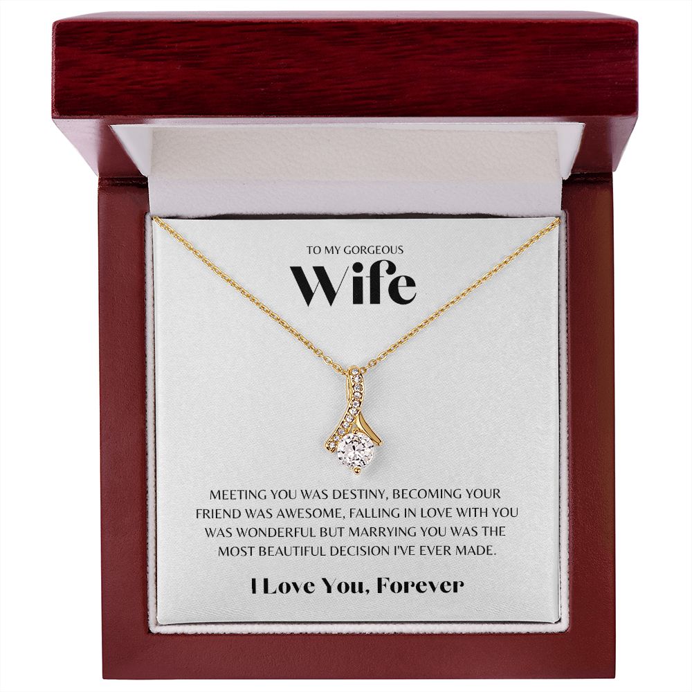 Gift To My Gorgeous Wife | Alluring Beauty Necklace