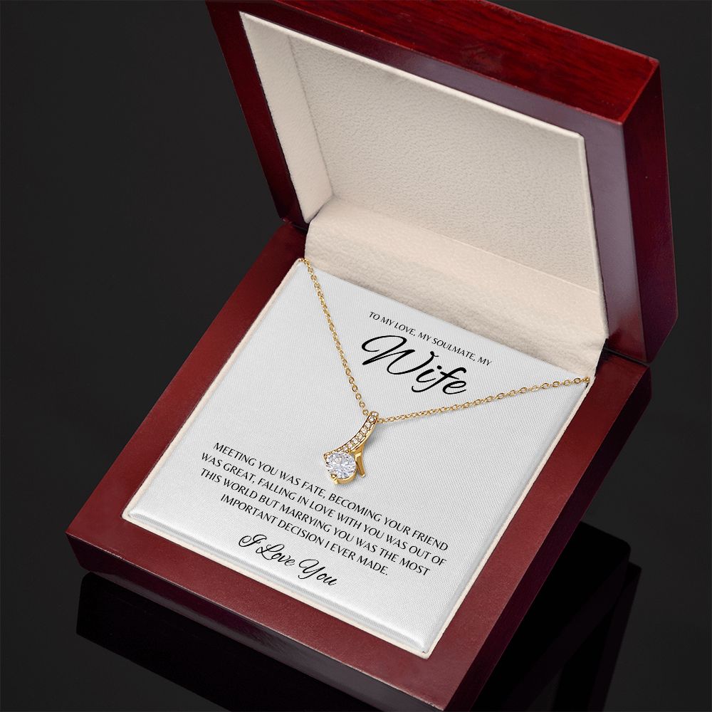 Gift To My Love, My Soulmate, My Wife | Alluring Beauty Necklace
