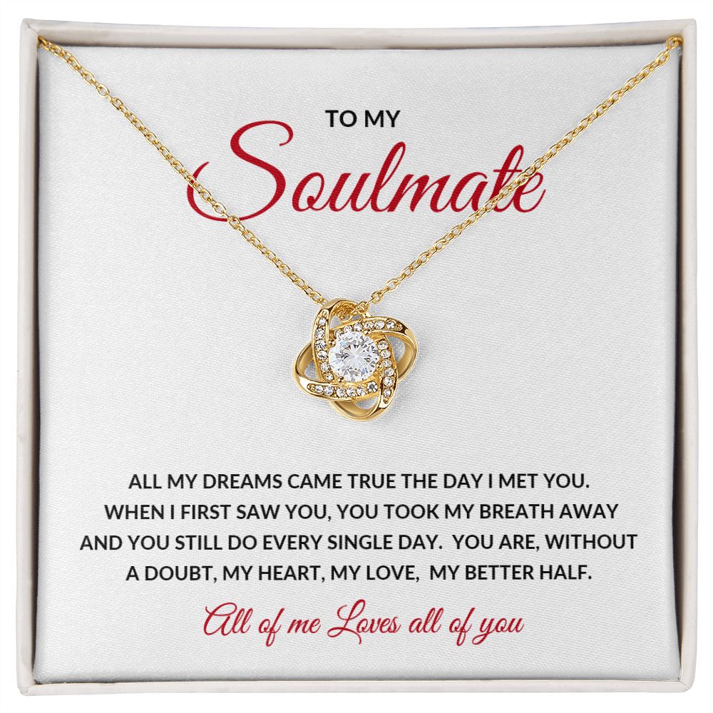 Valentines_soulmate - red Gift To my Wife | Love Knot Necklace