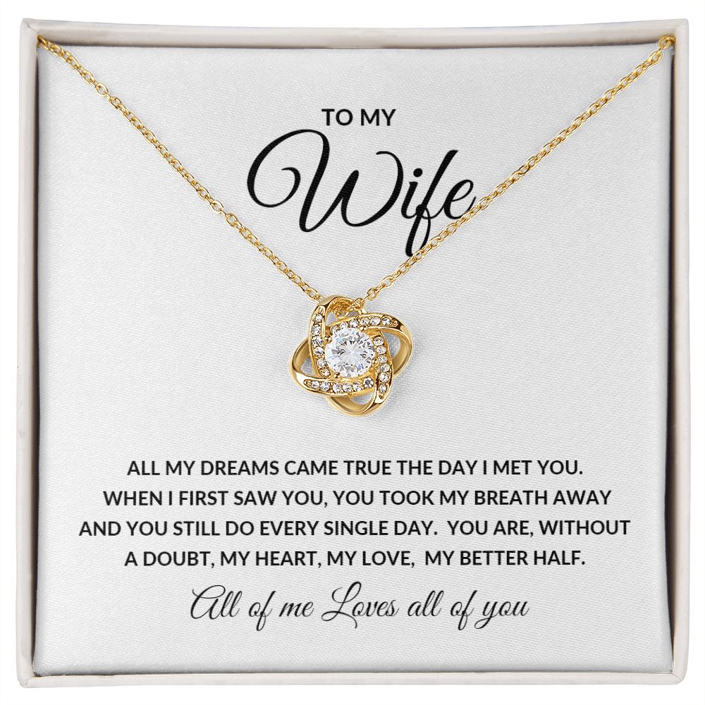Valentines_wife Gift To my Wife | Love Knot Necklace