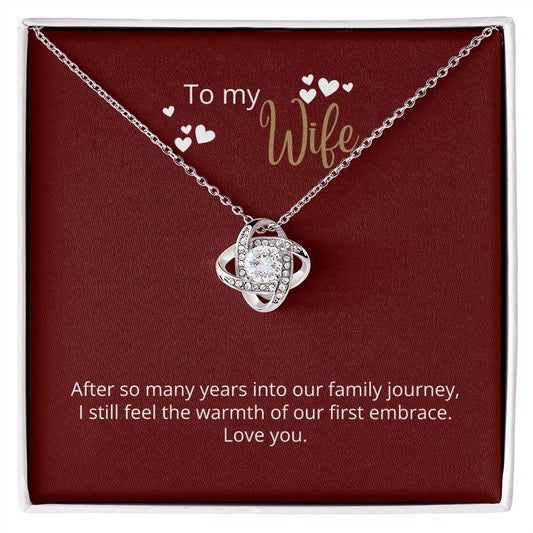 To my wife - Love knot - white gold