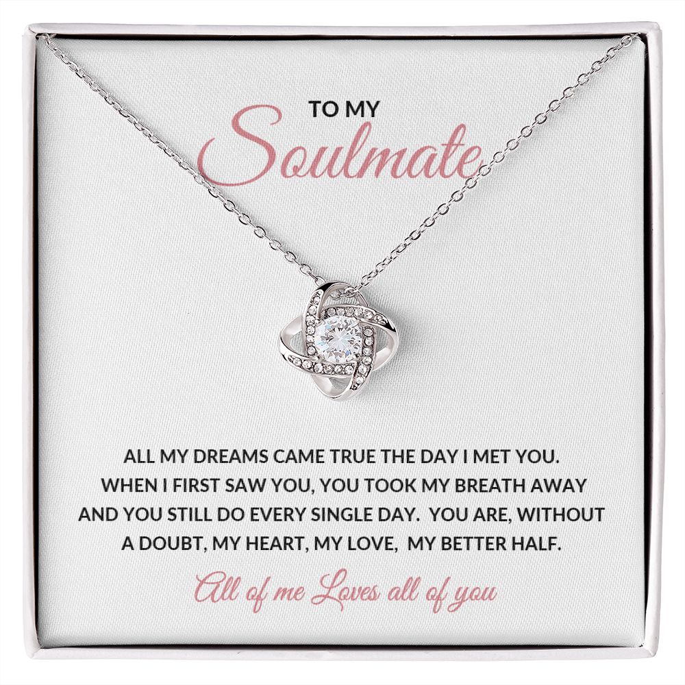 Love Knot Necklace To My Soulmate