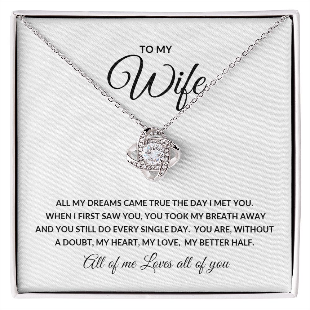 Valentines_wife Gift To my Wife | Love Knot Necklace