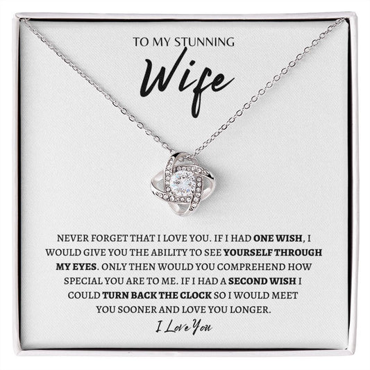 Gift To My Stunning Wife | Love Knot Necklace