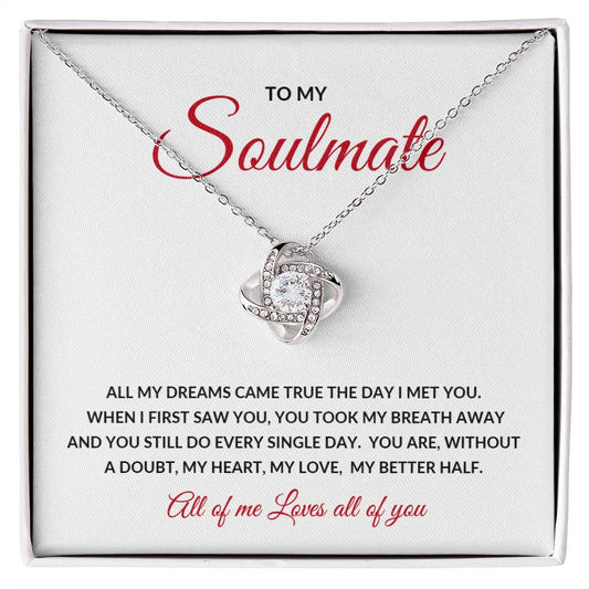 Valentines_soulmate - red Gift To my Wife | Love Knot Necklace