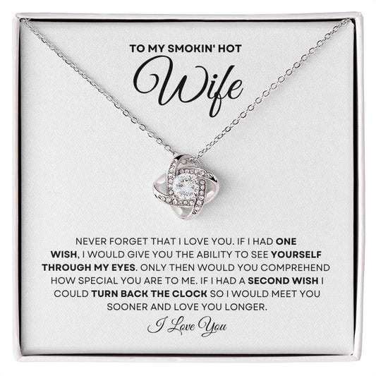Gift To My Smokin' Wife | Love Knot Necklace