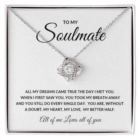 Valentines_soulmate Gift To my Wife | Love Knot Necklace