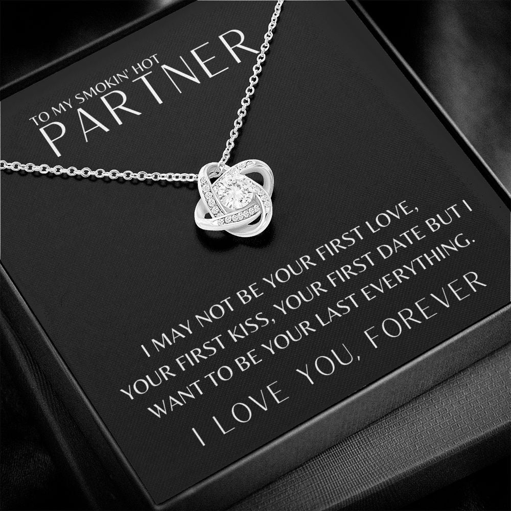 Gift To My Smokin' Hot Partner | Love Knot Necklace