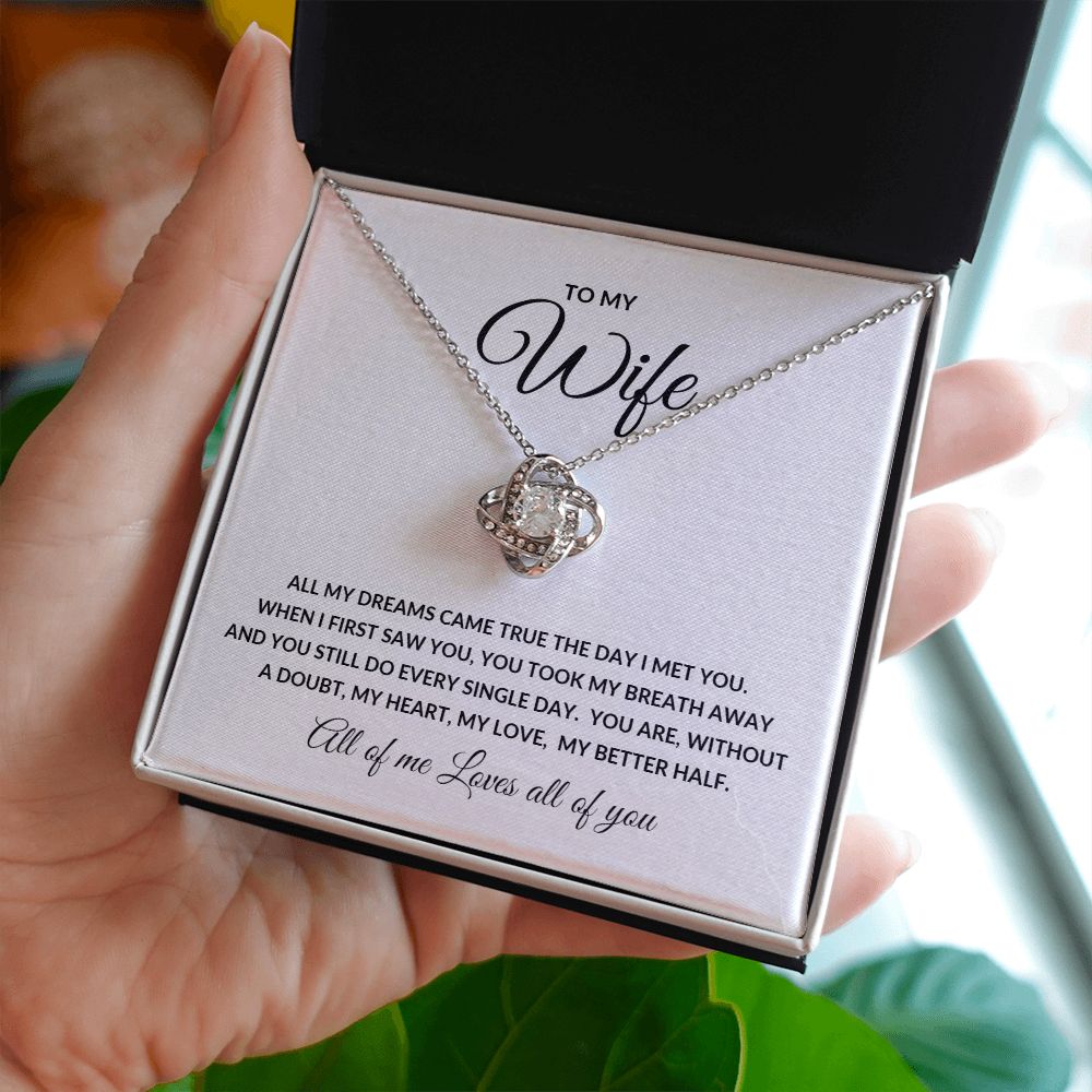 Valentines_wife Gift To my Wife | Love Knot Necklace