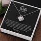 Gift To My Wife, The Love Of My Life | Love Knot Necklace