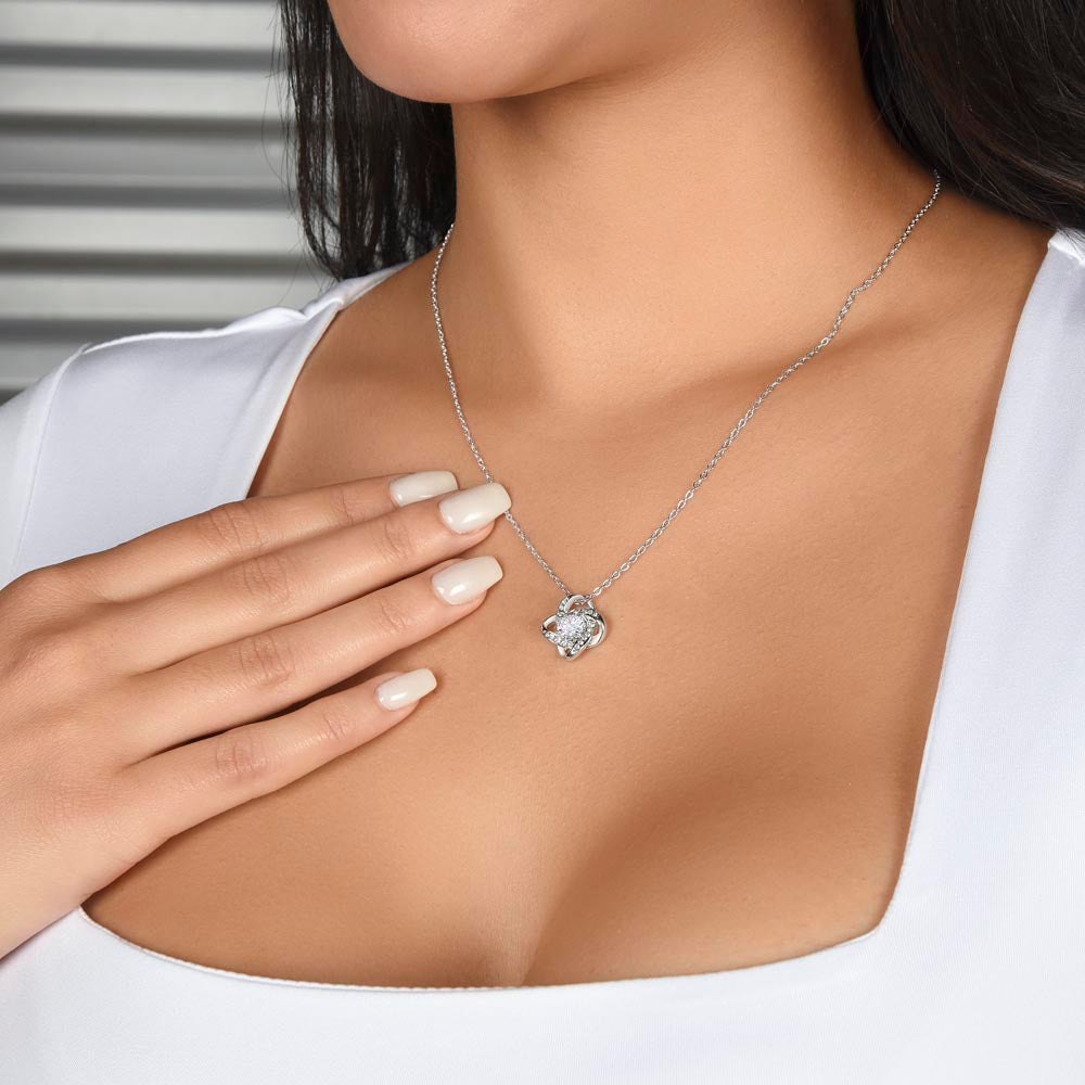 Gift To My Wife, The Love Of My Life | Love Knot Necklace