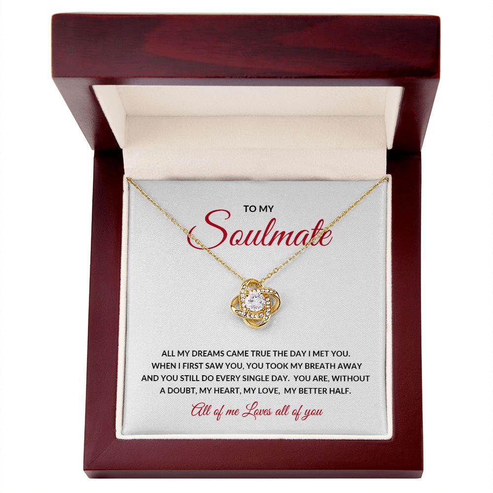 Valentines_soulmate - red Gift To my Wife | Love Knot Necklace