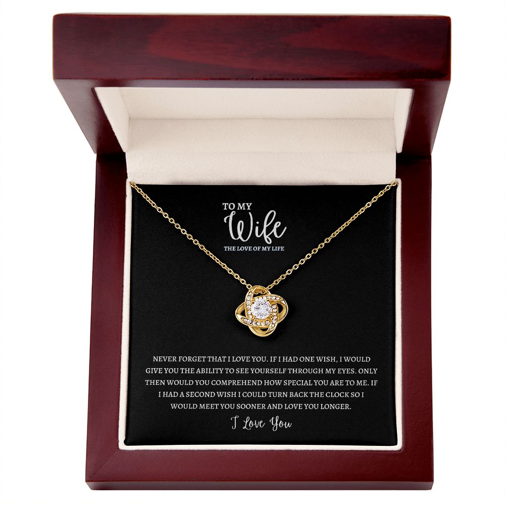 Gift To My Wife, The Love Of My Life | Love Knot Necklace
