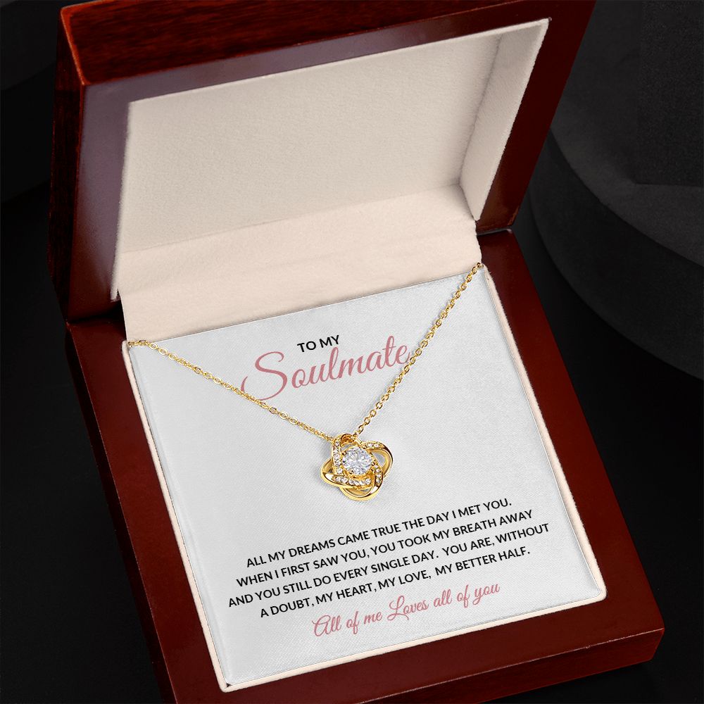 Love Knot Necklace To My Soulmate