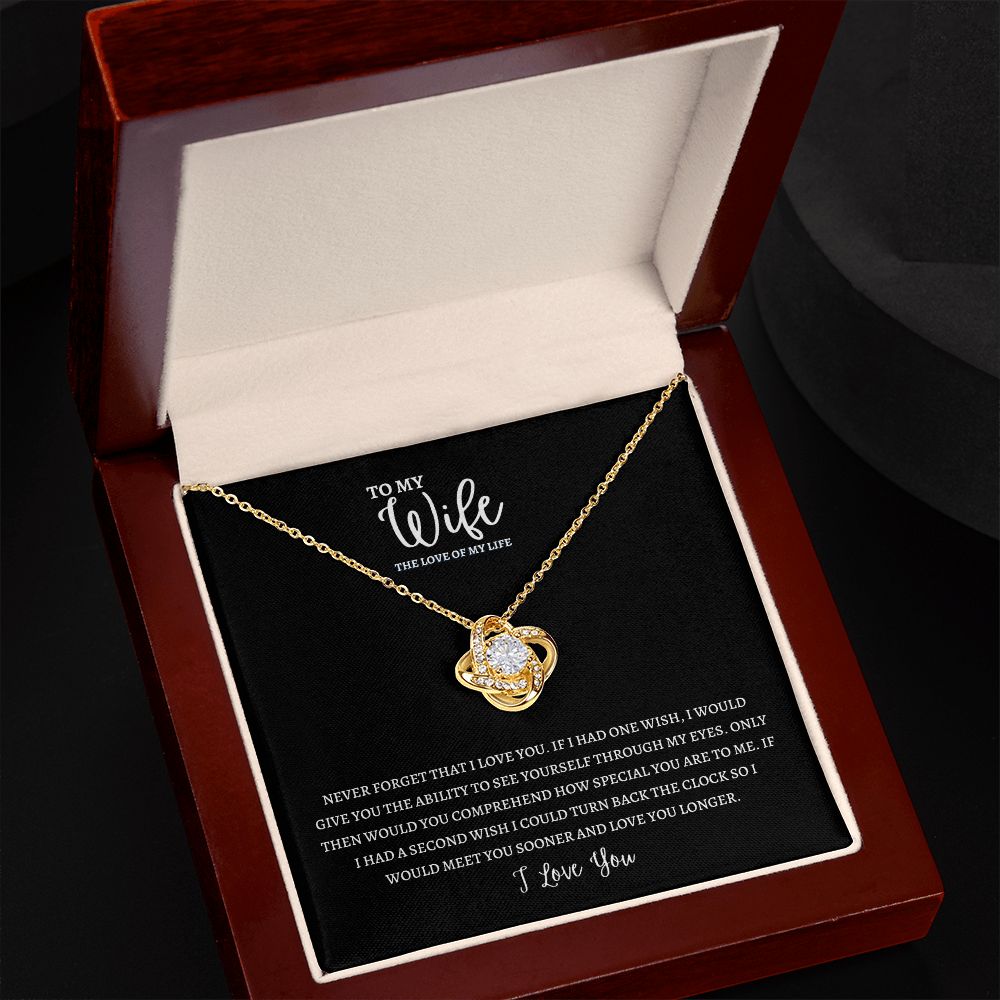 Gift To My Wife, The Love Of My Life | Love Knot Necklace