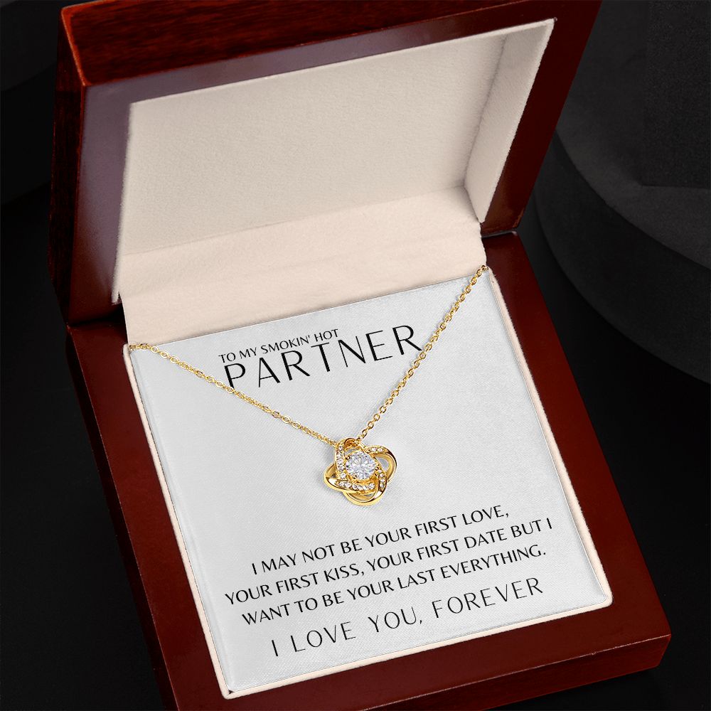 Gift To My Smokin' Hot Partner | Love Knot Necklace