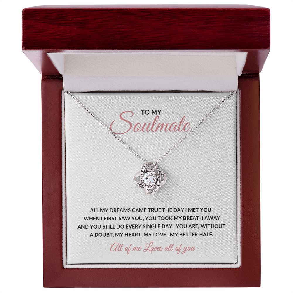 Love Knot Necklace To My Soulmate