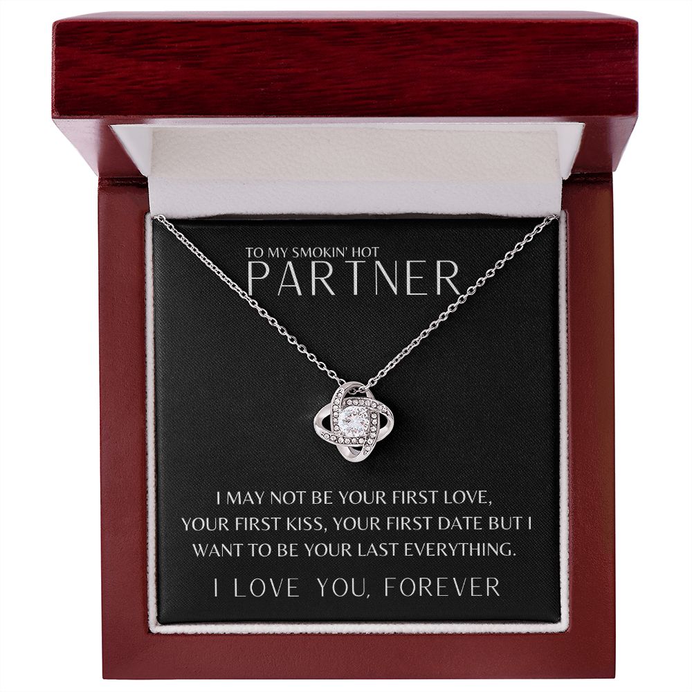 Gift To My Smokin' Hot Partner | Love Knot Necklace