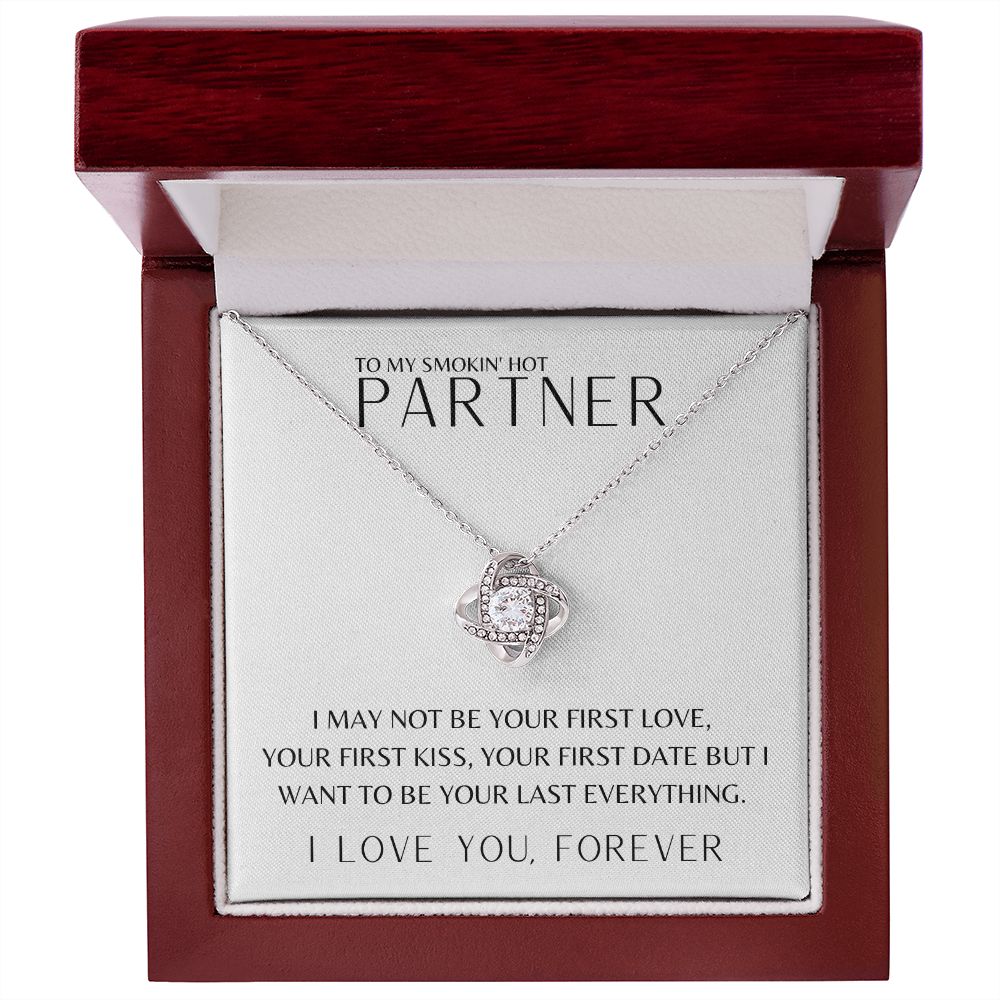 Gift To My Smokin' Hot Partner | Love Knot Necklace