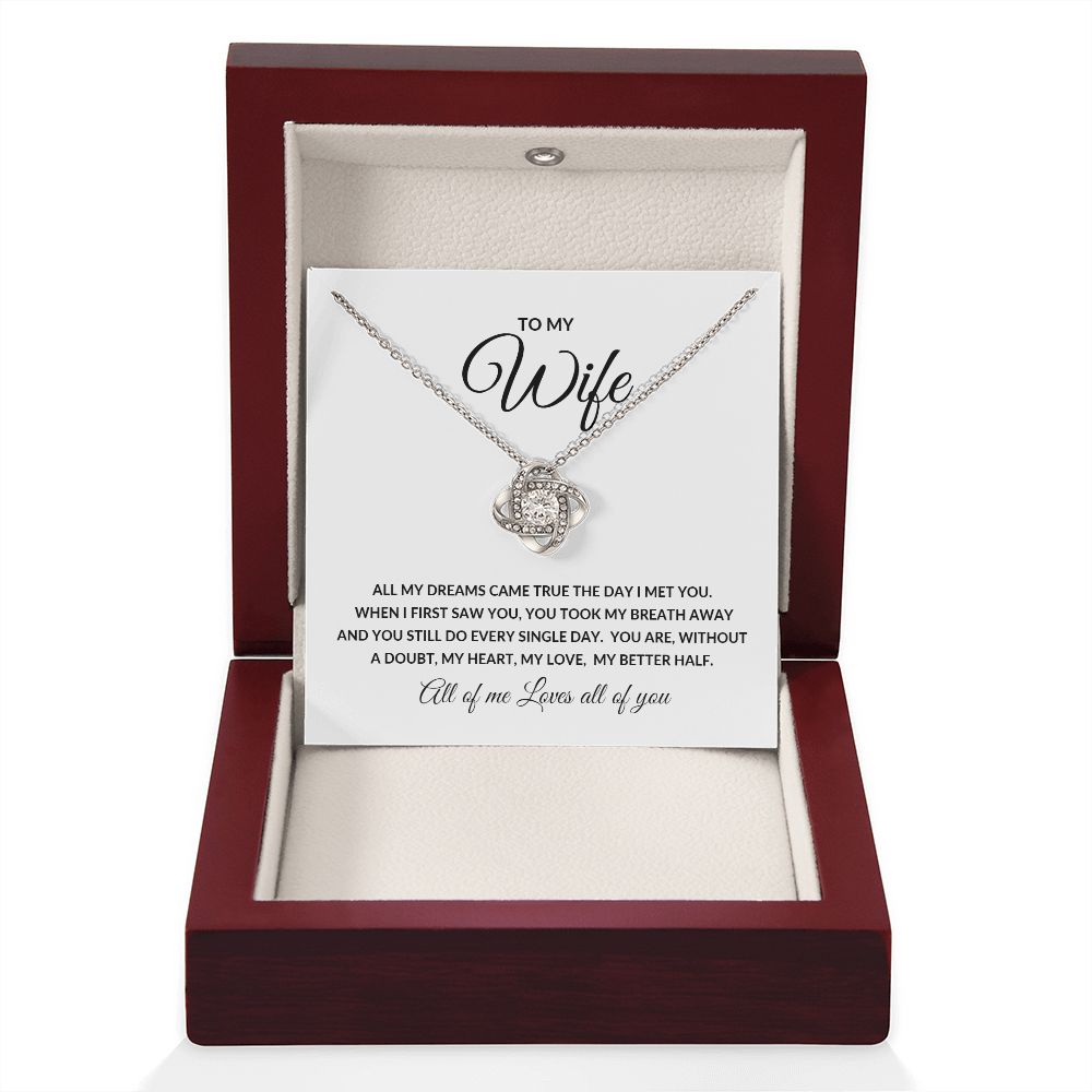 Valentines_wife Gift To my Wife | Love Knot Necklace