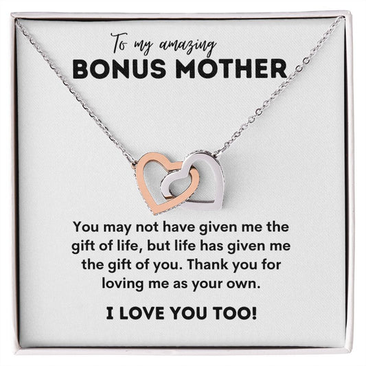 Gift to Bonus Mother | Interlocking Hearts Necklace