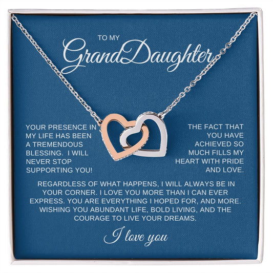 Gift to Granddaughter - Blessing - Interlocking Hearts