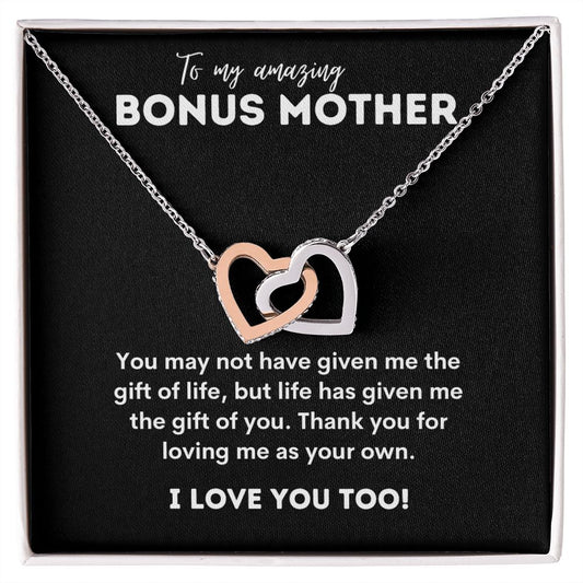 Gift to My Bonus Mother | Interlocking Hearts Necklace