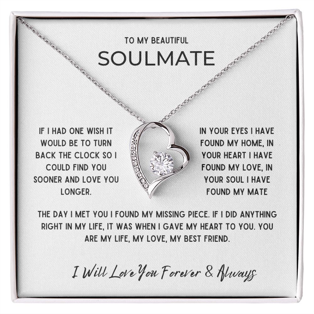 Gift To My Beautiful Soulmate | One Wish | Forever Love Necklace