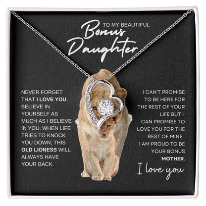 Gift to Bonus Daughter | Old Lioness | Necklace | FL