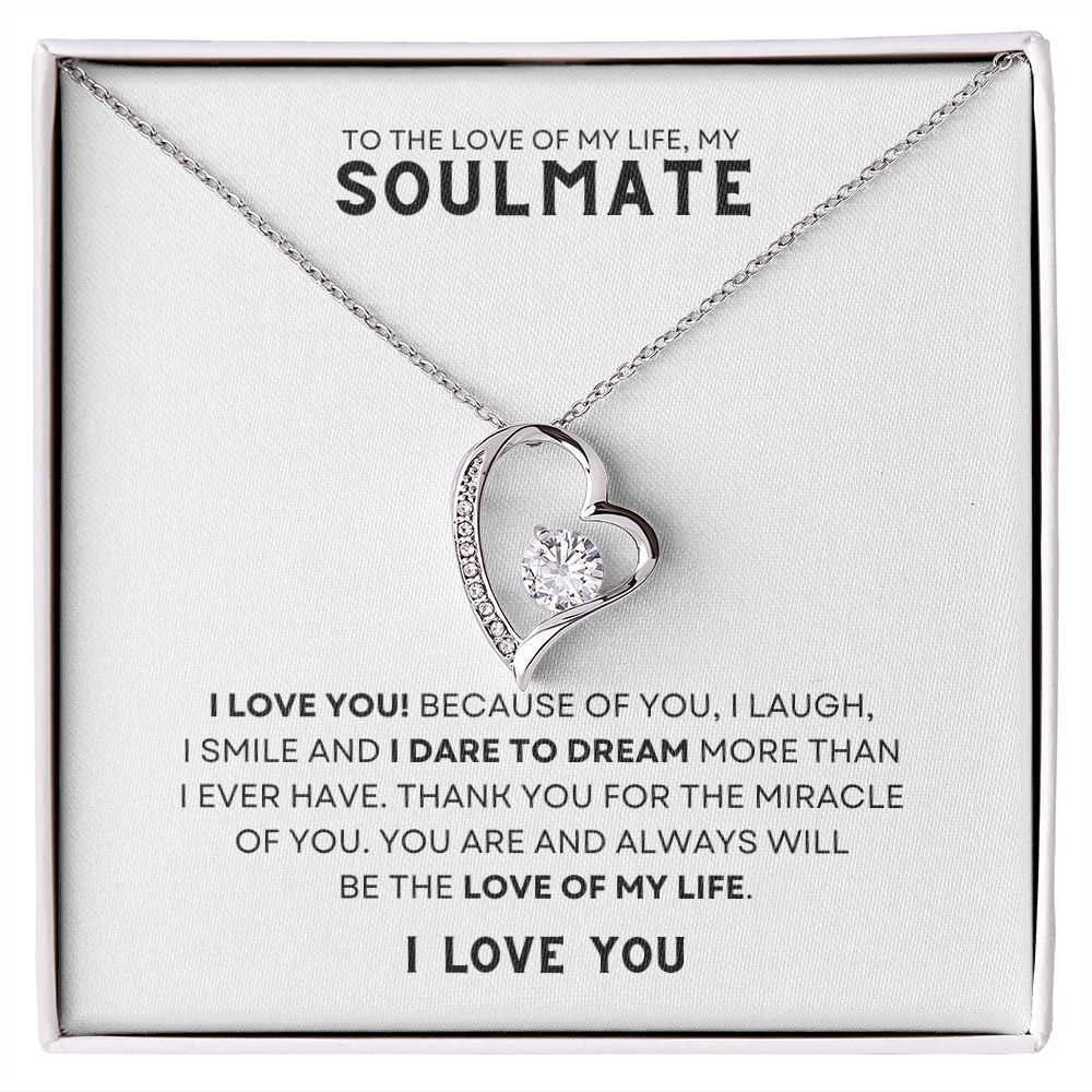 Gift To The Love Of My Life, My Soulmate | Forever Love Necklace