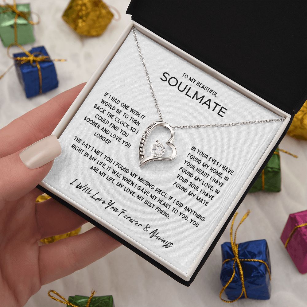 Gift To My Beautiful Soulmate | One Wish | Forever Love Necklace