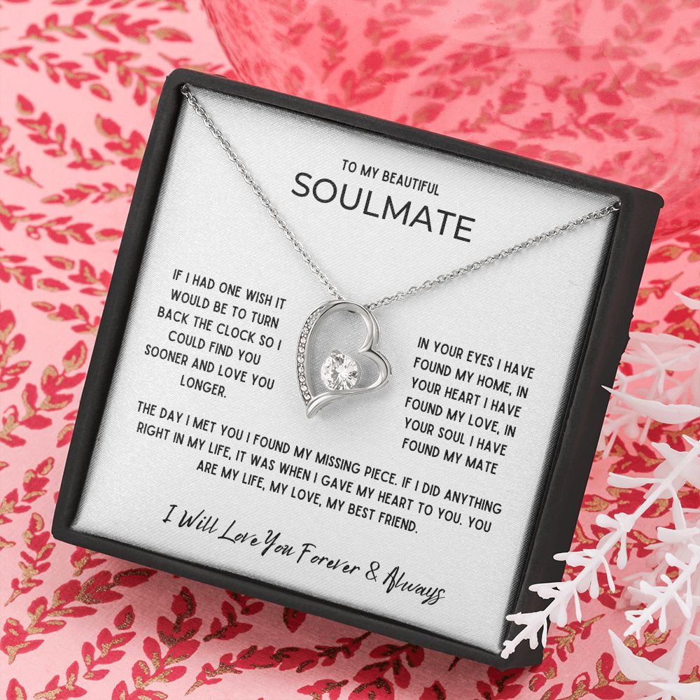 Gift To My Beautiful Soulmate | One Wish | Forever Love Necklace