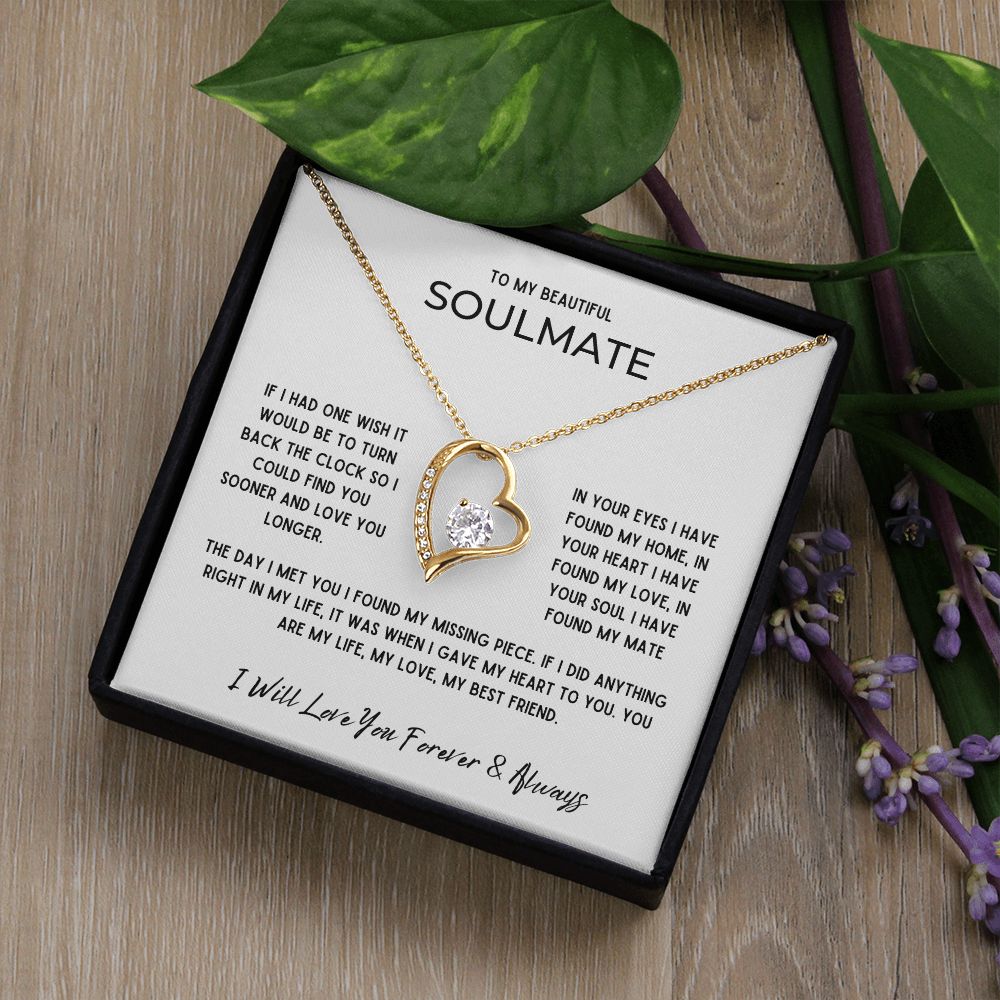 Gift To My Beautiful Soulmate | One Wish | Forever Love Necklace