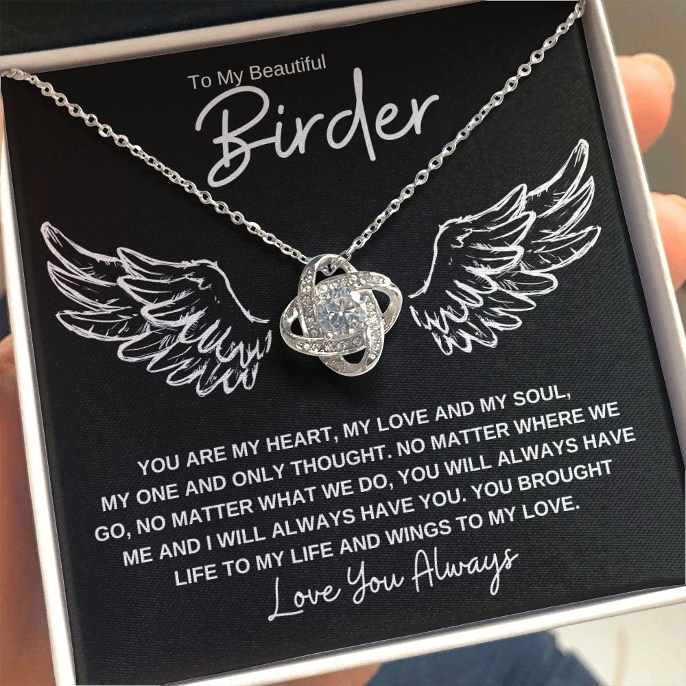 Necklace To My Beautiful Birder, Soulmate Gift, Christmas Gift, Birthday Gift, Anniversary Gift, gift for bird-lovers