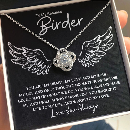Necklace To My Beautiful Birder, Soulmate Gift, Christmas Gift, Birthday Gift, Anniversary Gift, gift for bird-lovers