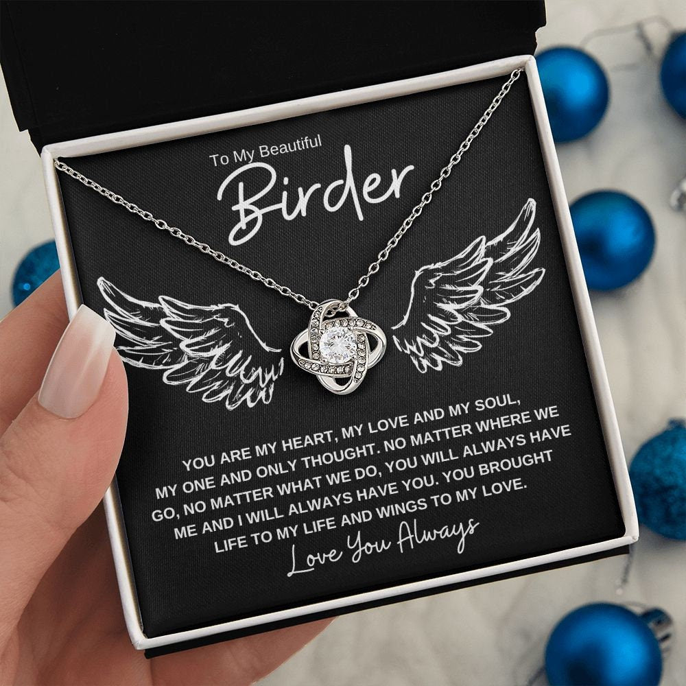 Necklace To My Beautiful Birder, Soulmate Gift, Christmas Gift, Birthday Gift, Anniversary Gift, gift for bird-lovers