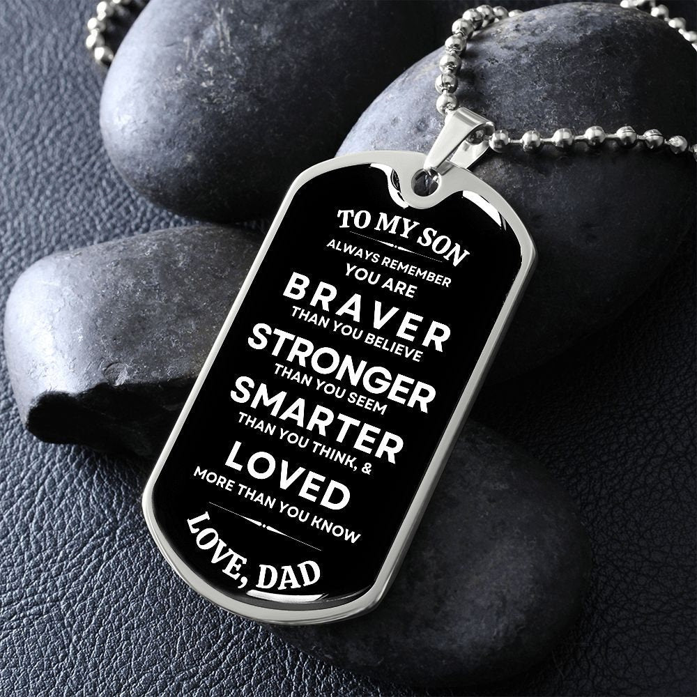 Military Tag Gift To My Son From Dad | The perfect Gift on Christmas, Birthday, Graduation