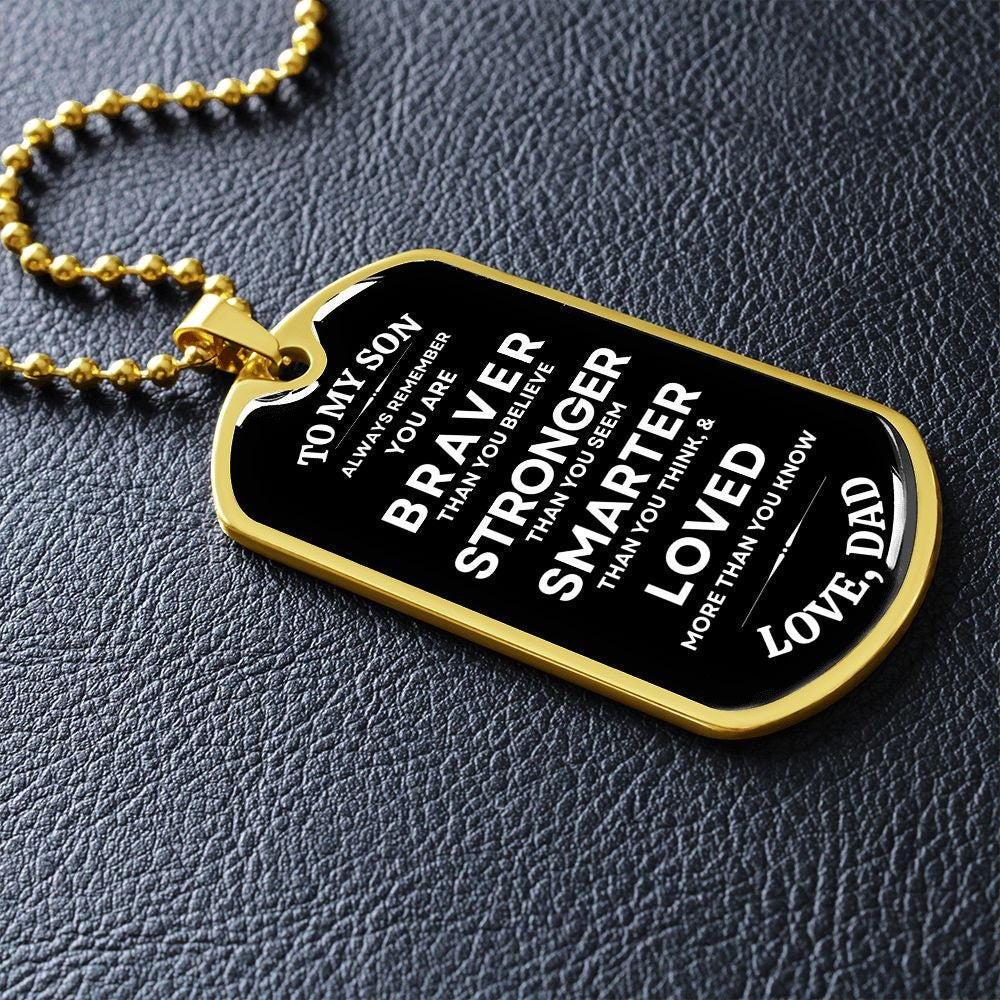 Military Tag Gift To My Son From Dad | The perfect Gift on Christmas, Birthday, Graduation