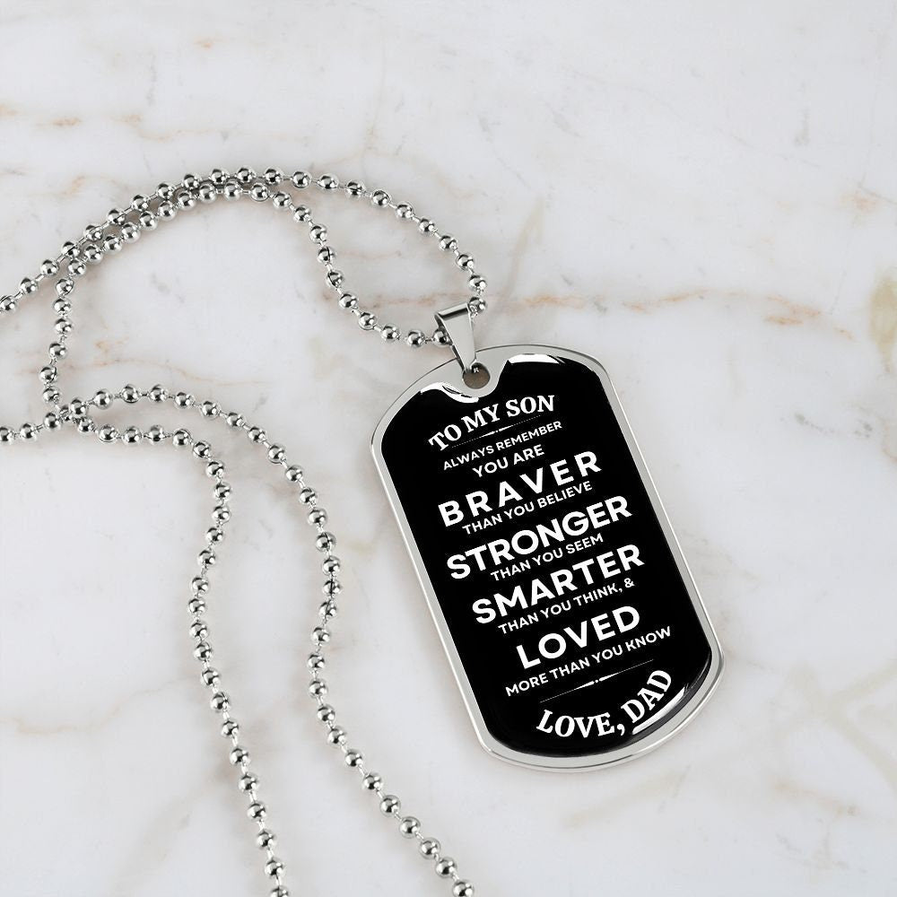 Military Tag Gift To My Son From Dad | The perfect Gift on Christmas, Birthday, Graduation