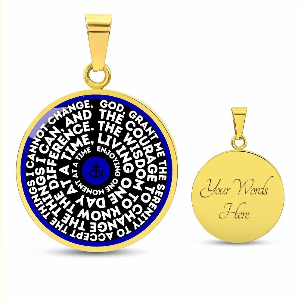 Serenity Prayer Motivational Necklace | Personalized Jewelry | Encouragement Gift