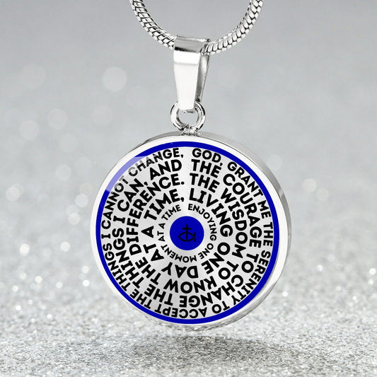 Circle Serenity Prayer Necklace | Encouragement Gift | Personalized Jewelry