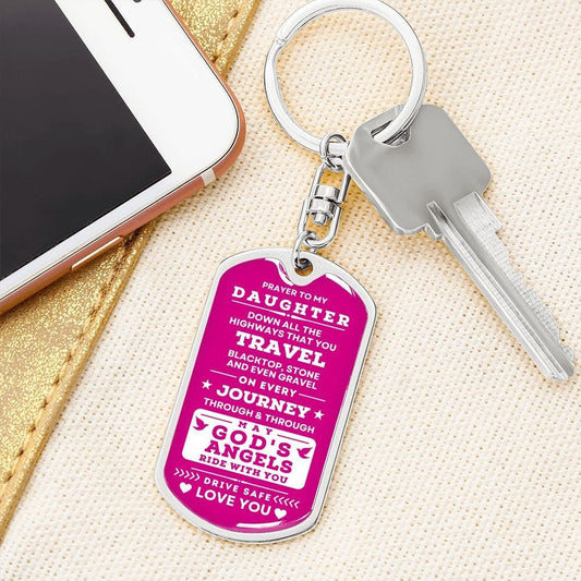 Keychain Prayer To My Daughter - New Driver Gift, God's Protection Gift