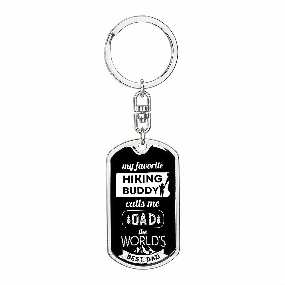 Gift to My Hiking Dad - Personalized Keychain for Dad